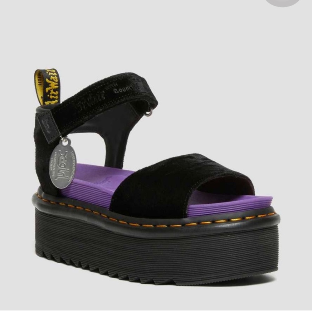 STRAP X-GIRL VELVET PLATFORM SANDALS